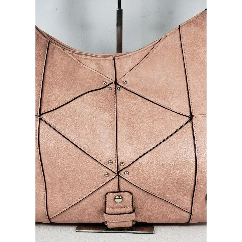 Kensie Hobo Peach/Pink Large Satchel Shoulder Handbag